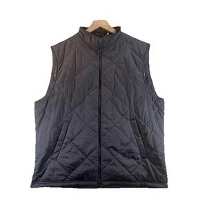 Barbour Vest Mens XL Blue Quilted Full Zip Insulated Lightweight Lined Outdoor
